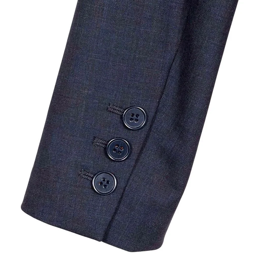 Theory Gabe B Tailor Stretch Wool Blazer Size 2 Dark Gray Single Button EUC